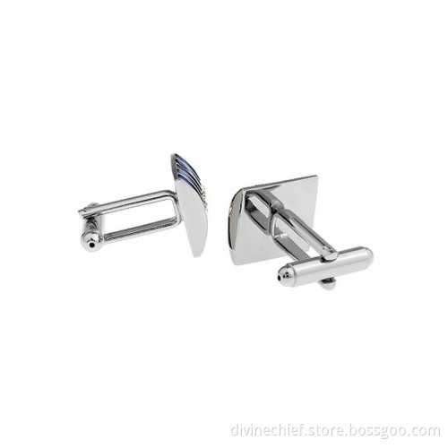 Men Fashion Suit Shirt Crystal Cufflinks With Double Paint, Wholesale Cufflinks For Men